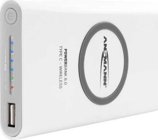 Ansmann 8.8 Power Bank 8000mAh with USB-A Port White view 2