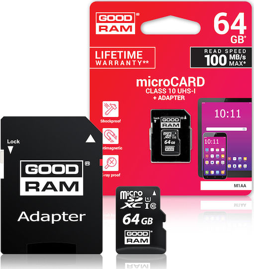 GoodRAM M1AA microSDXC 64GB U1 UHS-I 100MB/s with Adapter view 5