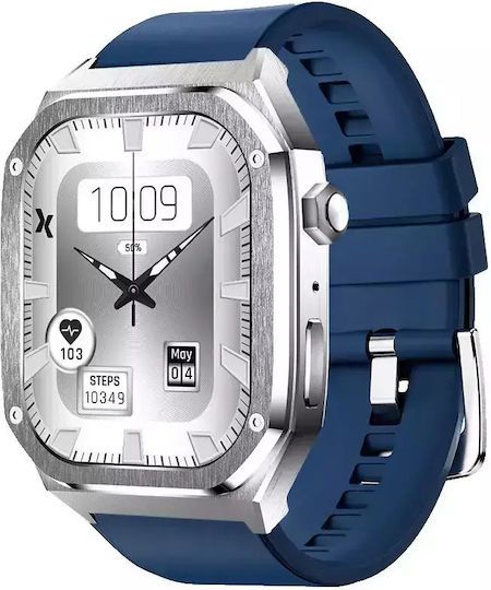 MaxCom FW65 Iron S 55mm Smartwatch with Heart Rate Monitor (Silver) view 8