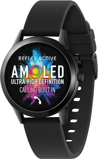 Reflex Active Series 31 Smartwatch with Heart Rate Monitor (Black Rubber Strap)