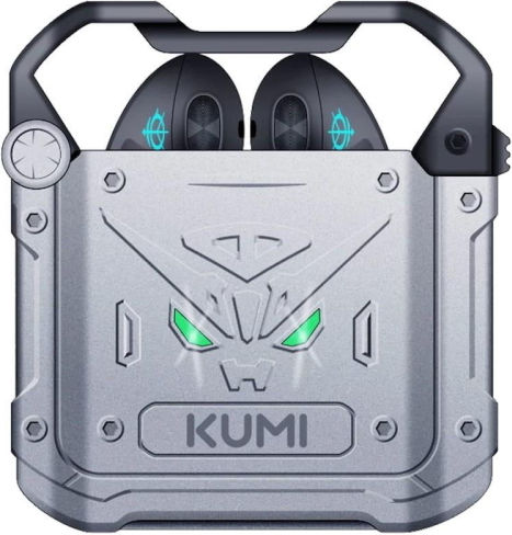 Kumi Mech X3 TWS Earbud Bluetooth Handsfree Earphones with Charging Case Silver view 1
