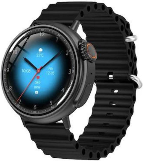 Ultra Sphere Smartwatch with Heart Rate Monitor (Black) vista 8