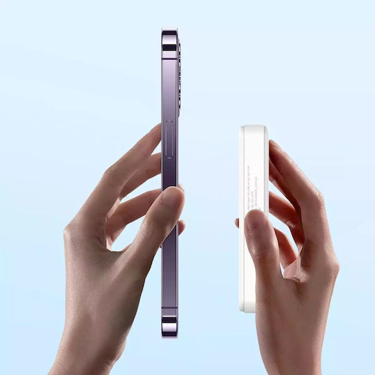 Wozinsky WLWP-10KA0Y3WS Power Bank 10000mAh 22.5W with USB-A Port and USB-C Port Power Delivery White vue 7