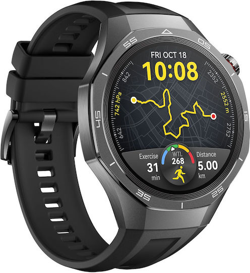 Huawei Watch GT 5 Pro Titanium 46mm Waterproof with Heart Rate Monitor (Black) view 3