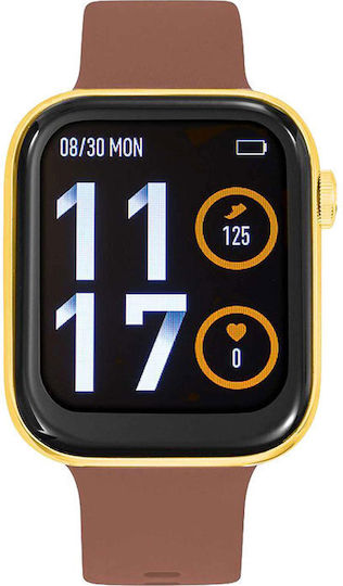 Tekday 656520 Smartwatch with Heart Rate Monitor (Brown)