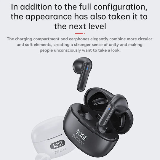 Yesido TWS19 Earbud Bluetooth Handsfree Earphones with Charging Case Black view 5