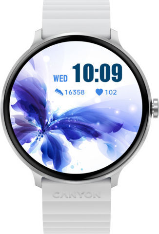 Canyon Jacky SW-69 45mm Smartwatch with Heart Rate Monitor (White-Blue) vue 2