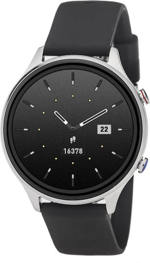 3Guys 3GW5094 44mm Smartwatch with Heart Rate Monitor (Black)