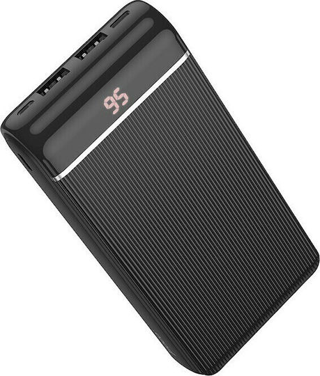 Hoco J59A Famous Power Bank 20000mAh with 2 USB-A Ports Black