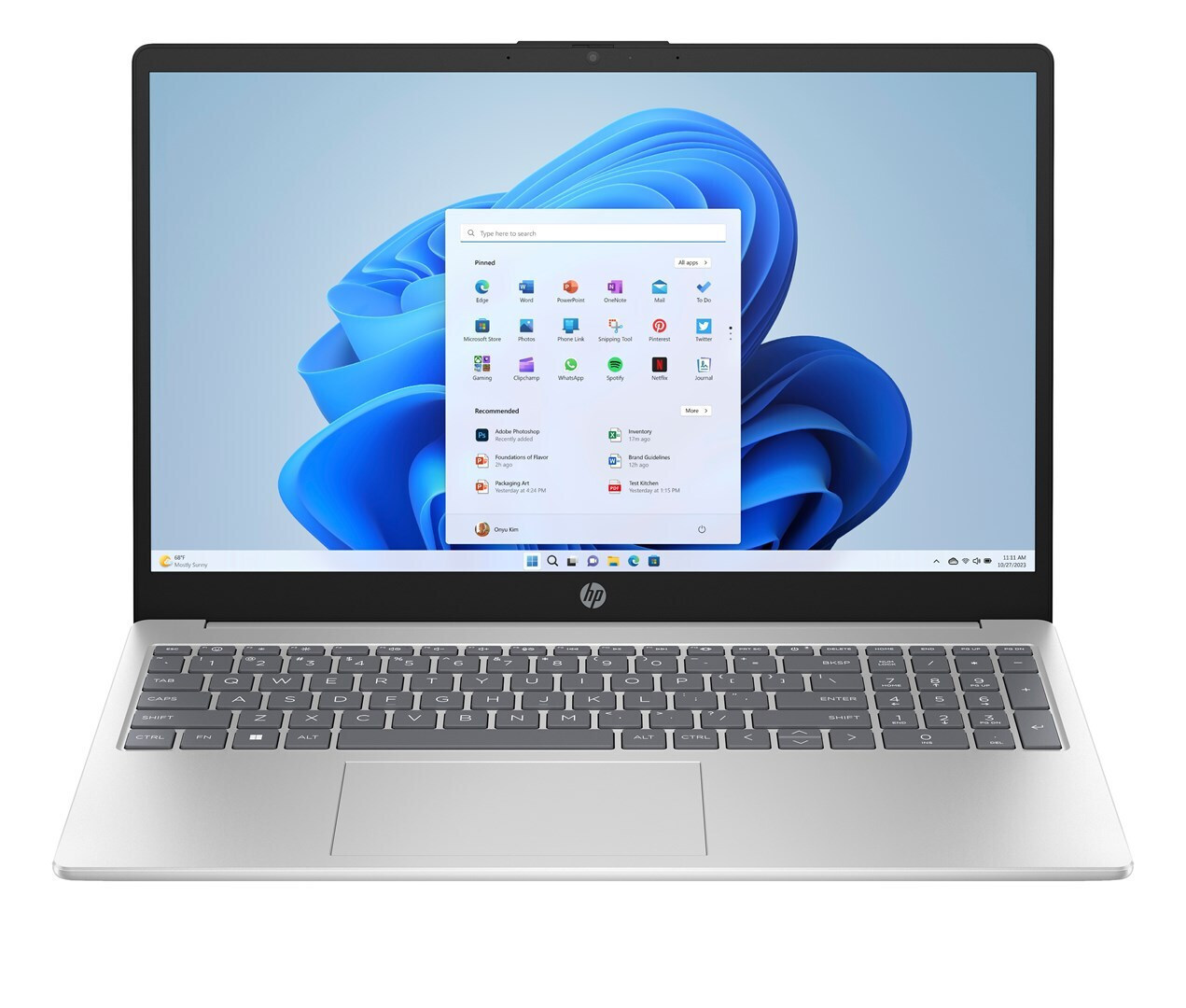 HP 15-fc0002nw 15.6" FHD (Ryzen 7-5825U/16GB/512GB SSD/W11 Home) Natural Silver (US Keyboard)