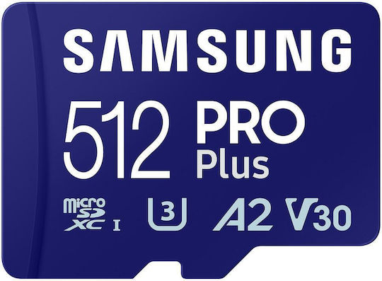 Samsung Pro Plus (2023) microSDXC 512GB U3 V30 A2 UHS-I 180MB/s with Adapter view 3