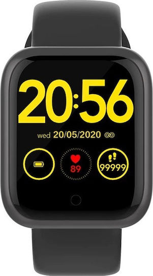 1More Omthing E-Joy Waterproof Smartwatch with Heart Rate Monitor (Black)