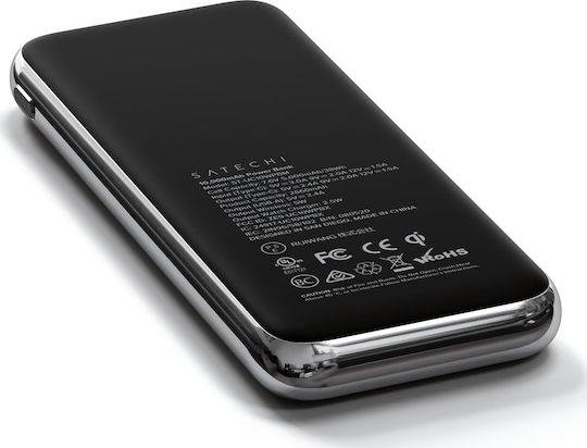 Satechi Quatro Wireless Power Bank 10000mAh 18W with USB-A Port and USB-C Port Quick Charge 3.0 / Power Delivery Black view 3