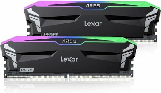Lexar Ares RGB DDR5 32GB RAM with 2x16GB Modules and Speed 6800 for Desktop LD5U16G68C34LA-RGD view 3