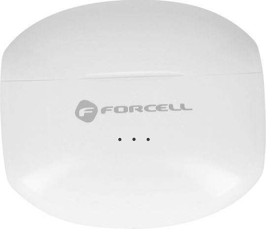 Forcell F-Audio In-ear Bluetooth Handsfree Earphones with Charging Case White view 6