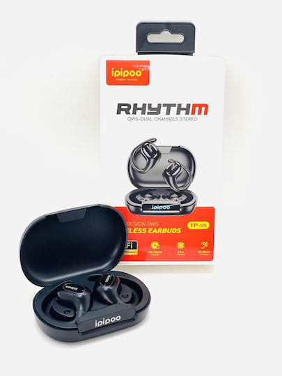 Ipipoo TP-55 In-ear Bluetooth Handsfree Earphones with Sweat Resistance and Charging Case Black view 1