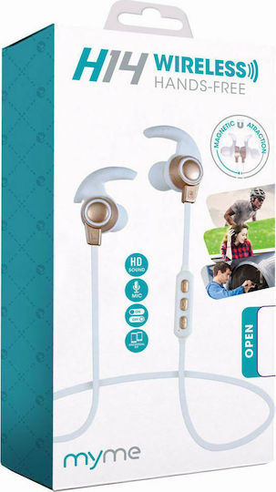 MyMe H14 In-ear Bluetooth Handsfree Earphones with Sweat Resistance White vue 2