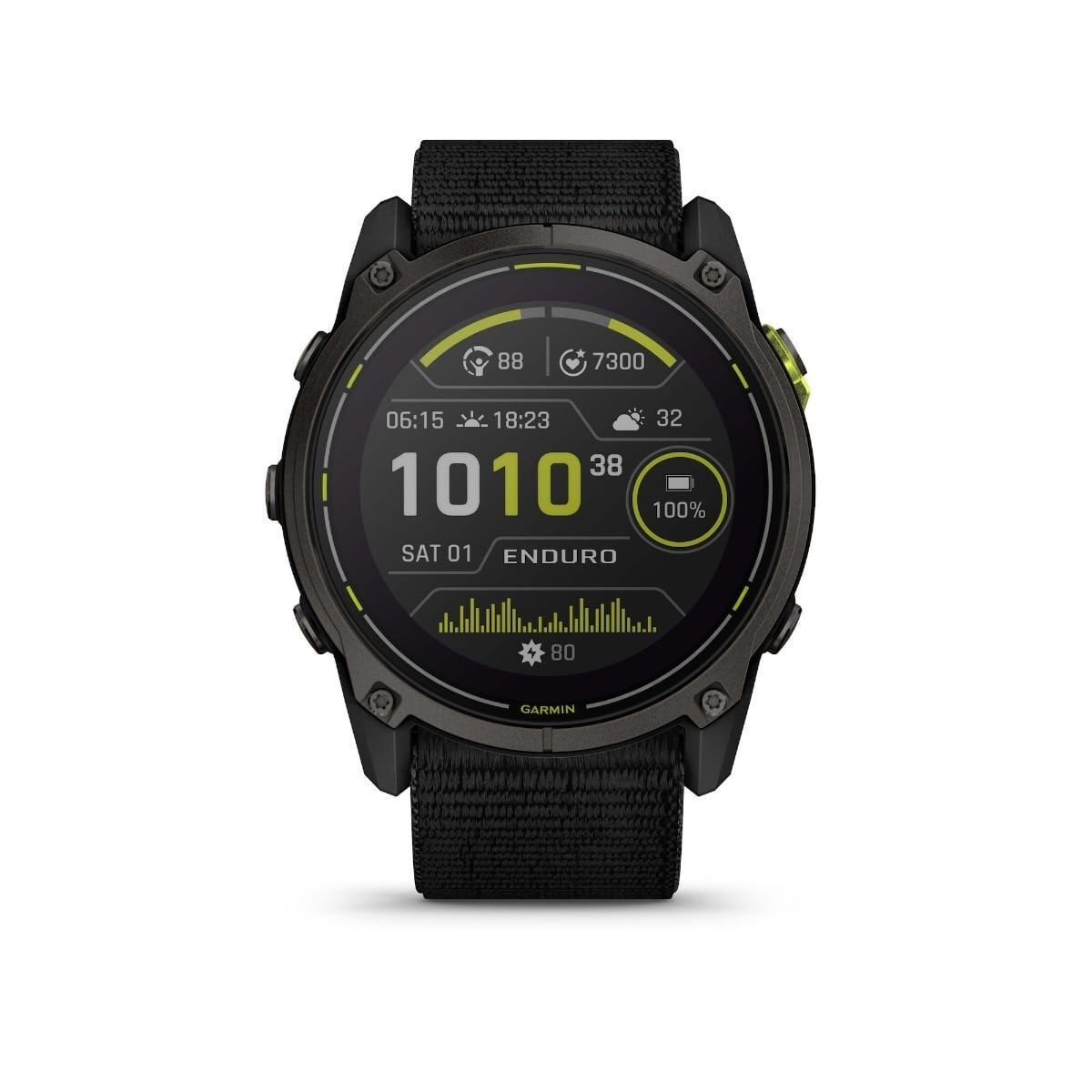 Garmin Enduro 3 Titanium 51mm Waterproof Smartwatch with Heart Rate Monitor (Black)