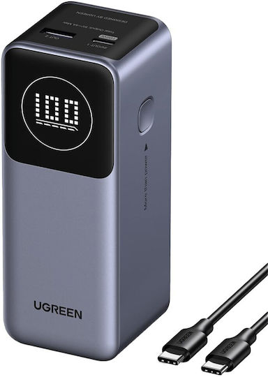 Ugreen PB724 Power Bank 12000mAh 100W with USB-A Port and USB-C Port Power Delivery / Quick Charge 3.0 Gray view 3