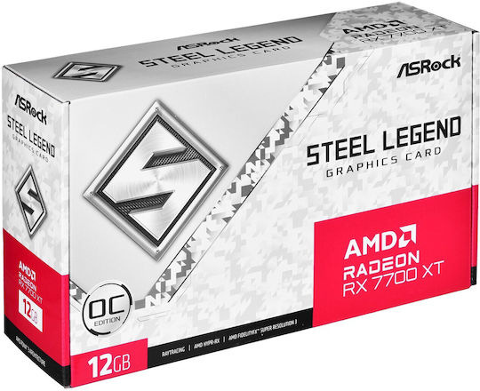 ASRock Radeon RX 7700 XT 12GB GDDR6 Steel Legend OC Graphics Card view 5