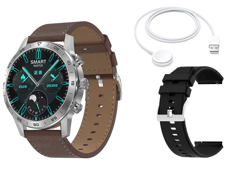 Aluminium Smartwatch with Heart Rate Monitor (Silver)