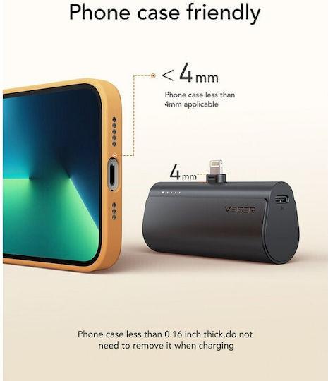 Veger V0556P Power Bank 5000mAh 20W Power Delivery Black vue 7