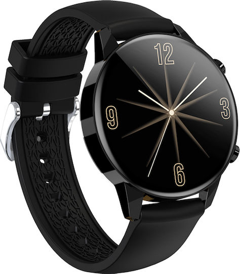 Superpro Smartwatch Idealstore 1.2 Inch Amoled Display App Notifications Heart Rate Monitoring Blood Pressure Blood Oxygen Sports Modes Water Resistant Compatible Ios Android Black view 1