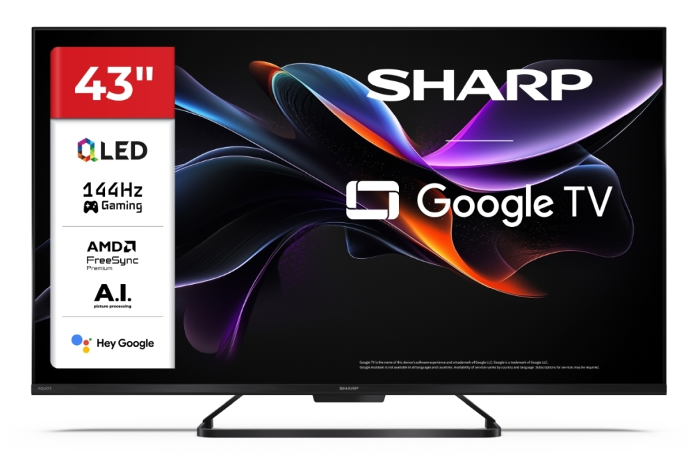 Sharp Smart TV 43" 4K UHD QLED 43HR7265E HDR (2025) view 1