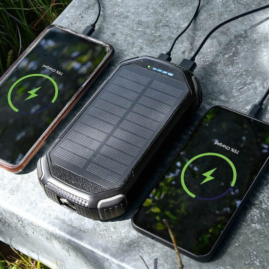 Mikamax Solar Power Bank 20000mAh Black view 4