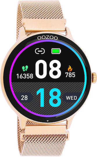 Oozoo Q00138 45mm Smartwatch with Heart Rate Monitor (Rose Gold) view 1