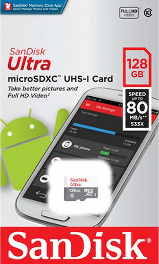 Sandisk Ultra microSDXC 128GB Class 10 U1 UHS-I view 2