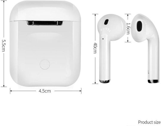 Inpods i12 TWS In-ear Bluetooth Handsfree Earphones with Charging Case Pink view 3
