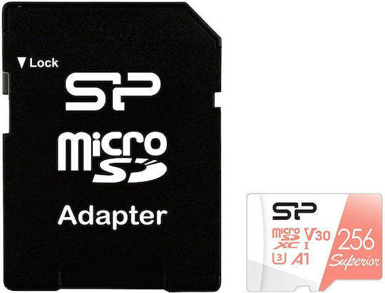 Silicon Power Superior SDXC 256GB U3 V30 A1 UHS-I Memory Card with Adapter