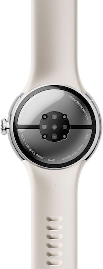 Google Pixel Watch 3 Aluminium 41mm Waterproof with Heart Rate Monitor (Polished Silver Aluminum case / Porcelain Active Band) view 5