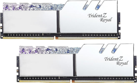 G.Skill Trident Z Royal DDR4 32GB RAM with 2x16GB Modules and Speed 3200 for Desktop F4-3200C16D-32GTRS