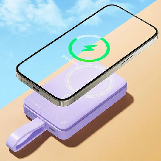 WK WP-47 MagSafe Power Bank 10000mAh 20W Purple vue 3