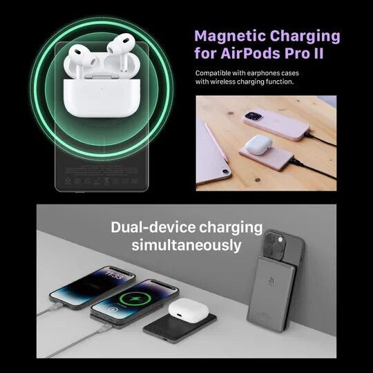Adam Gravity C5 MagSafe Power Bank 5000mAh 20W with USB-C Port Red view 3