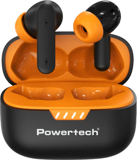 Powertech PT-1431 In-ear Bluetooth Handsfree Earphones with Charging Case Black