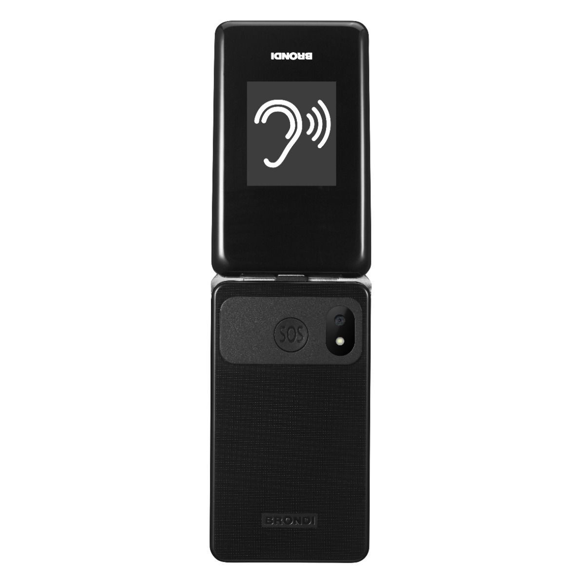 Brondi Amico Super TV Dual SIM Mobile with Large Buttons Gray view 4