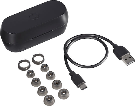 Audio Technica ATH-CKS5TW In-ear Bluetooth Handsfree Earphones with Sweat Resistance and Charging Case Black vue 4