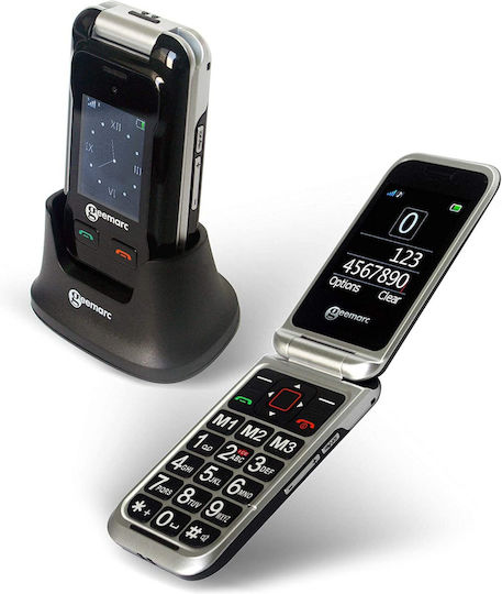 Geemarc CL8500 Dual SIM Mobile with Large Buttons (English Menu) Black view 1