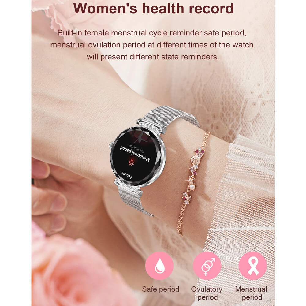 Microwear NX7 Pro Stainless Steel 38mm Smartwatch with Heart Rate Monitor (Silver Steel) view 5