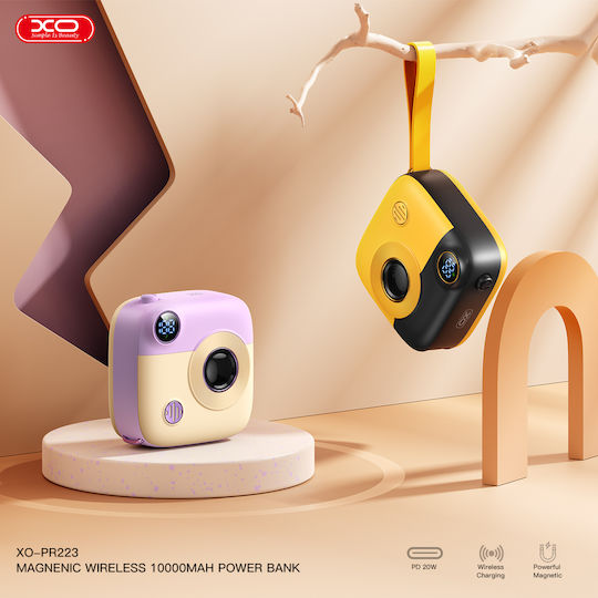 XO PR223 Power Bank 10000mAh 5W with USB-C Port Black & Yellow vista 4