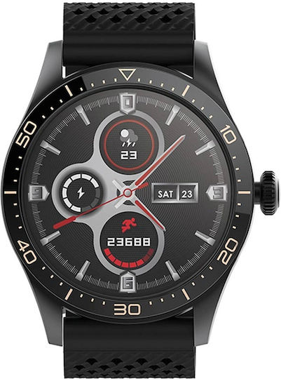 Forever ICON 2 AW-110 42mm Smartwatch with Heart Rate Monitor (Black) vue 5
