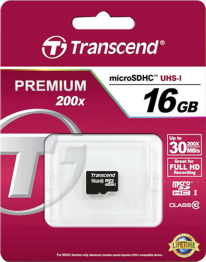 Transcend microSDHC 16GB Class 10 High Speed view 2
