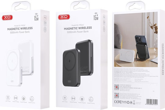 XO PR242 MagSafe Power Bank 5000mAh 15W Power Delivery White vista 6