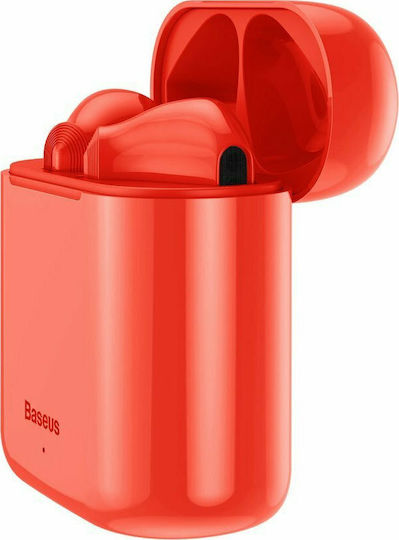 Baseus Encok W09 In-ear Bluetooth Handsfree Earphones with Sweat Resistance and Charging Case Red vue 5