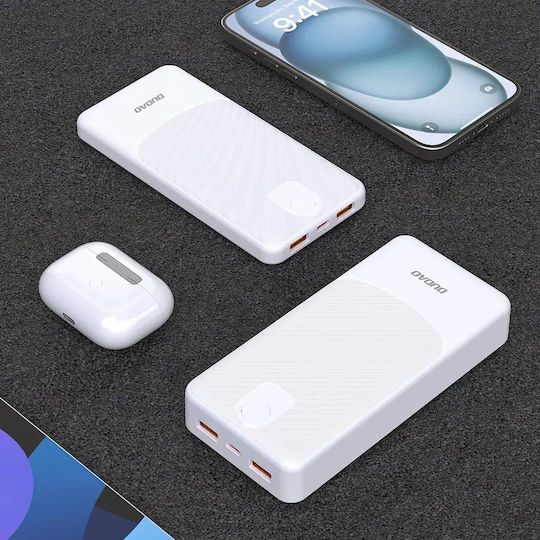 Dudao K10 Power Bank 10000mAh 12W with 2 USB-A Ports White vue 4