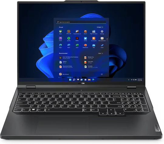 Lenovo Legion Pro 5 16IRX8 16" IPS QHD+ 240Hz (i7-13700HX/16GB/512GB SSD/GeForce RTX 4060/W11 Home) Onyx Grey (GR Keyboard)