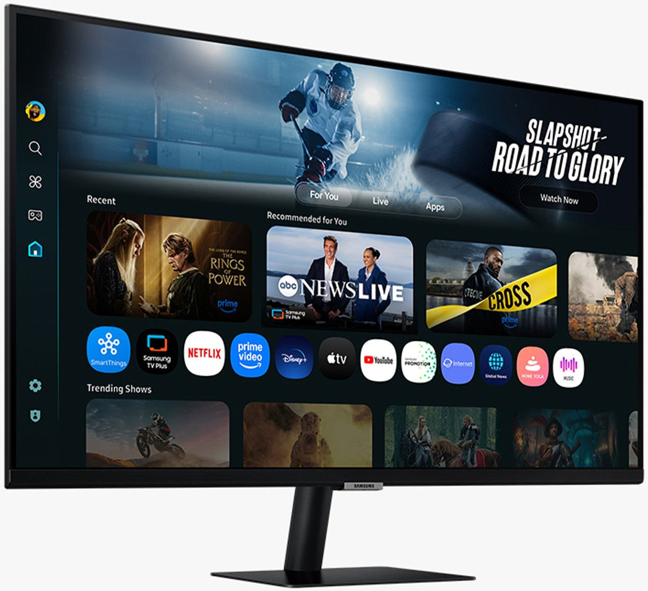 Samsung M7 M70F VA HDR Smart Monitor 32" 4K 3840x2160 with Response Time 4ms GTG view 3